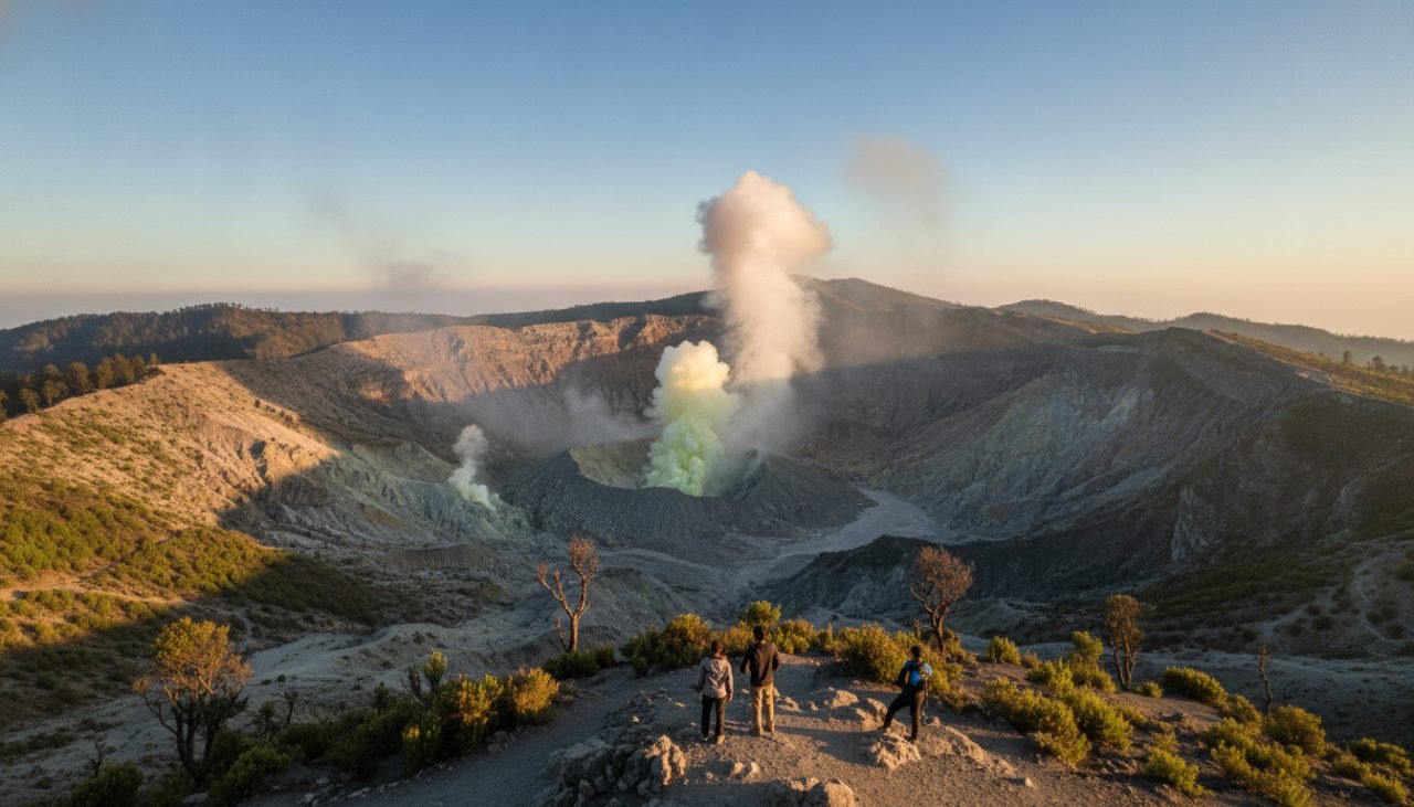 Ilustrasi: Gunung Papandayan Kembali Dibuka, Turis Diimbau Waspada di Area Kawah